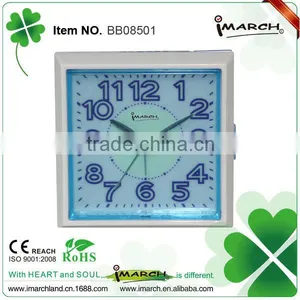 Blue Square Shape Clock,shining Clock,table Clock thumbnail-3