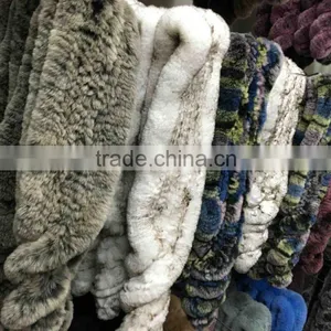 Fashion Style Fur Scarf Shawl / Rex Rabbit Fur Scarf From China thumbnail-5