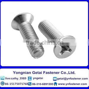 Flat Countersunk Head Square Neck Bolts With Black /yellow Zinc Plated/blue White thumbnail-2