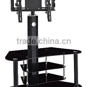 Modern 3 Tier Led Glass Tv Stand thumbnail-5