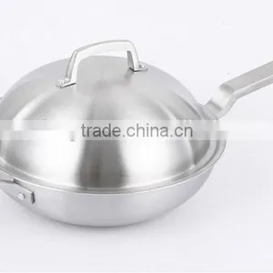 Easily Heated Stainless Steel Wok With Good Price thumbnail-1