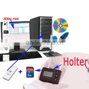 Hot Selling 12 Channel Analysis Mini LCD 24 Hour Holter Recorder System ECGLAB Premier Holter Software thumbnail-1