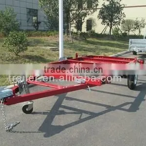 8x4ft Economic High Quality Red Power Coated Foldable Utility Trailer thumbnail-1