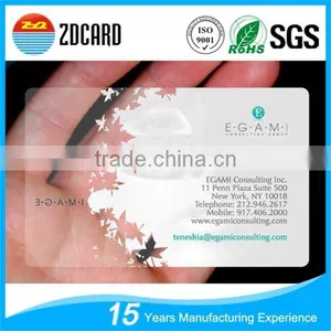 High Quality Customized Printable Transparent PVC Card thumbnail-1