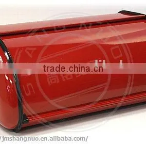 Red Color Coated Stianless Steel Bread Bin, Cookie Box thumbnail-1
