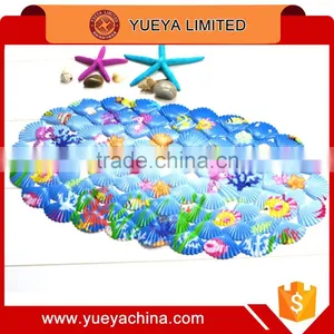 Pvc Sea Shell Designed Bathroom Mat Anti-slip-Hippo Printed thumbnail-1