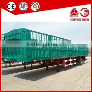 Semi Trailer Type and Steel Material 3 Axle Fencing Animal Transport Semi Trailer for Sale thumbnail-3