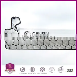 Honeycomb U-lock Polycaronate Hollow Sheet Solar Control Roofing System thumbnail-2