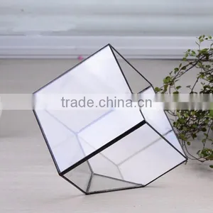 Glass Succulent Pots /decorating Glass Ornaments/hanging Glass Geometric Planter thumbnail-3