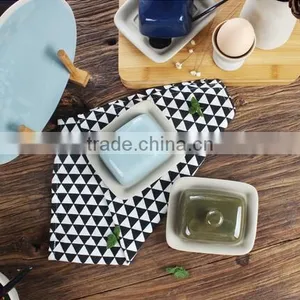9'' Cearamic Butter Plate Personalized Ceramic Plates Ceramic Microwave Dish Plate thumbnail-3
