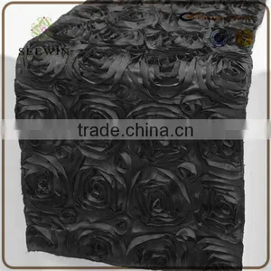 Satin Rosette Table Runner Wedding Decoration thumbnail-4