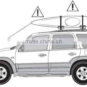 Universal Kayak Roof Rack J Bar/Universal Kayak Roof Rack J-Bar Carrier Canoe Boat Surf Ski Roof Top Mount Car SUV Crossbar thumbnail-1