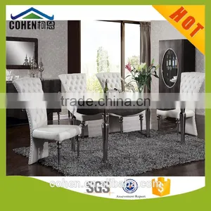Foshan Hot Selling Unique Design Dinning Room Stainless Steel Furniture Dinning Chair Furniture thumbnail-3