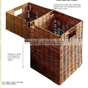 High Quality Decorative Wicker Storage Stair Step Basket thumbnail-1