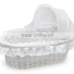 Handmade Wicker Basket for Baby Sleeping With Handles thumbnail-2