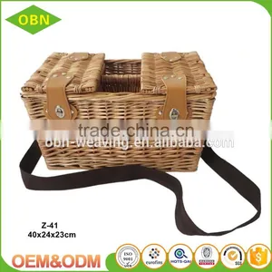 2017 New Design Wicker Wine Picnic Basket for 2 Person thumbnail-2