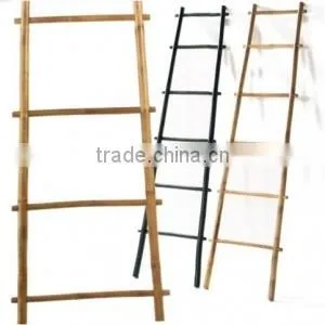 Bathroom Bamboo Ladder Tower Rack thumbnail-3