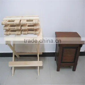 Small Wooden Square Stool/Chair/Bench for Living Room Bedroom thumbnail-1