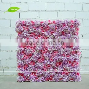 FLW1508 GNW 3ft Ivory Flower Wall in Silk Artificial Rose and Hydrangea Flowers for Wedding Stage Deocoration thumbnail-3
