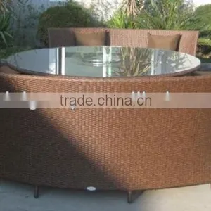 Rattan Round Table With Curved Sofa Set/Furniture Rattan Set/Rattan Outdoor Sets (BF10-R39) thumbnail-1