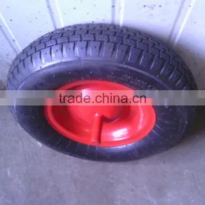 Wheel Barrow Wheel 14x4 Rubber Wheel 4.00-8 With Steel Rim thumbnail-4