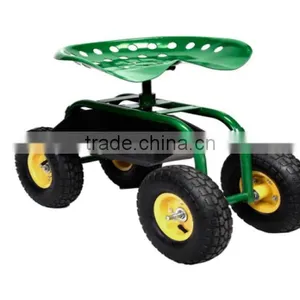 TC4501B Metal Seat Garden Work Seat Cart With Four Wheels TC4501B thumbnail-1