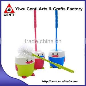 Hot Sale Cartoon Penguin Plastic Toilet Brush and Holder Cleaning Brush thumbnail-1