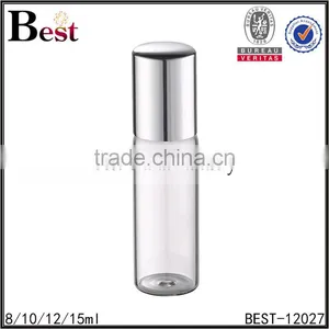 Wholesale 8ml 10ml 12ml 15ml Silver Aluminum Cover Roll on Fragrance Perfume Bottle Cosmetic Clear Empty Bottle of Perfume thumbnail-4