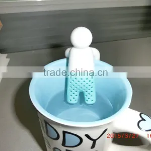 Hot Sale New Design Funny Ceramic Silicone Tea Infuser, Tea Man Tea Infuser thumbnail-1