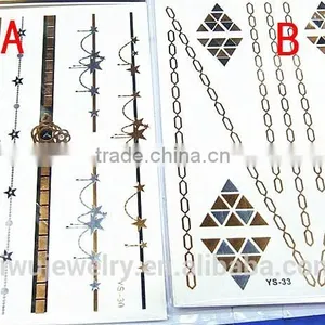 T001-008 Personal New Design Water Transfer Custom Golden Tattoo Sticker thumbnail-1