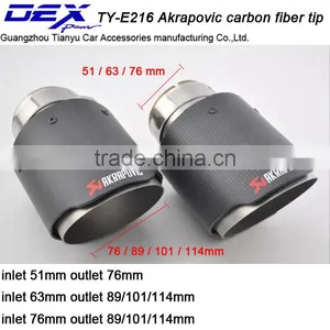 Exhaust Tip Akrapovic Carbon Fiber Exhaust Pipe for All Car thumbnail-3