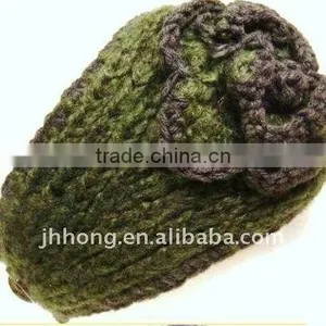 Two-tone Flower Crochet Head Wraps thumbnail-1