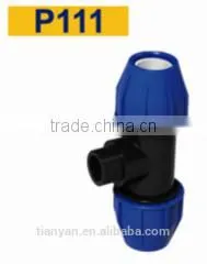 TY High Quality PP Compression Fittings MALE TEE Eco-friendly Cheap Price Full Size Factory Price List Discount thumbnail-2