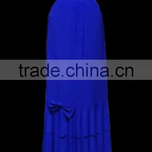 China Manufacturer Summer Bow Ruffle Spandex Tiers Maxi Skirt thumbnail-4