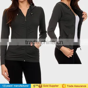 Women Autumn Sweater Thicken Embossed Print Pullovers Zipper Hoodie Moleton Coat thumbnail-2