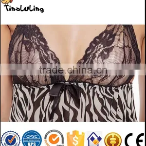 Hot Sale Sexy Leopard Lingerie Lace Suspenders for Women thumbnail-3