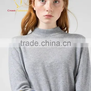 100 Cashmere Grey Women Winter Pure Custom Design Sweater thumbnail-3