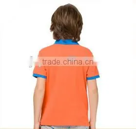 New Design Short Sleeve Kid's Slim Fit Contrast Trim Polo Shirt thumbnail-3