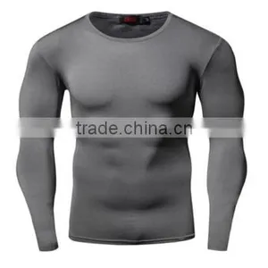 Customized 100% Polyester Moisure Wicking Men's Blank Long Sleeve Gym t Shirt thumbnail-2