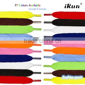 Plain Sneaker Shoelaces~Flat Coloured Shoe Laces~Colours Football Boots Train Shoelaces~NO MOQ~57 Colors Available~Accept Custom thumbnail-3