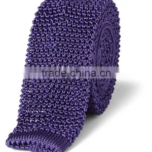 Solid Knit Silk Narrow Tie thumbnail-1