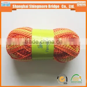 Shopping Knitting Yarns China Producer Cheapest Wholesale Oeko Tex Hand Knitting Scarf Yarn High Tenacity Polyester Ripple Yarn thumbnail-3