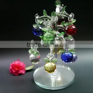 Unique Crystal Apple Tree Have 10 Pcs Applefor Wedding Gift and Home Decoration thumbnail-2