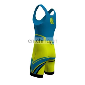 Customized Design Full Sublimation Men Wrestling Singlet thumbnail-6