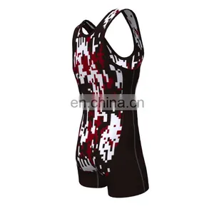 Custom Sublimation Youth Cool Wrestling Singlets thumbnail-5