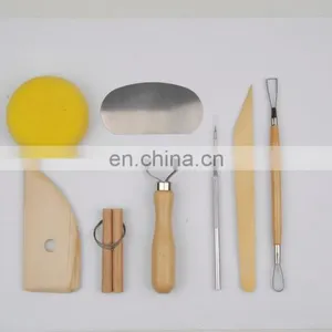 8pcs High Quality Wooden Clay Tools With Double Sided Crafting Sculpting thumbnail-1