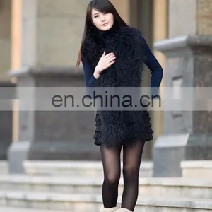 Tibet Mongolian Lamb Fur Scarf for Women Wear thumbnail-5