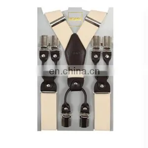 Factory Direct Sale 3.5cm Muti Colors Top Strong Quality Clips Men Suspenders thumbnail-2