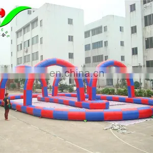 Outdoor Kids Inflatable go Karts Game Race Track thumbnail-2