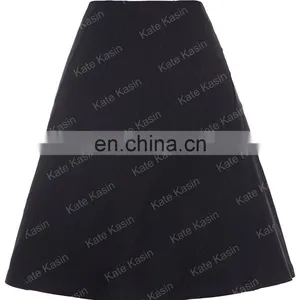Kate Kasin Multi Panel Scallop Seam High Stretchy A-Line Skirt KK000291-1 thumbnail-3